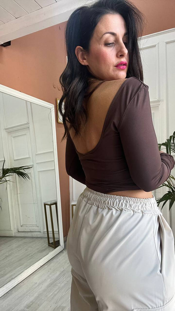 Maglia Semplice Marrone