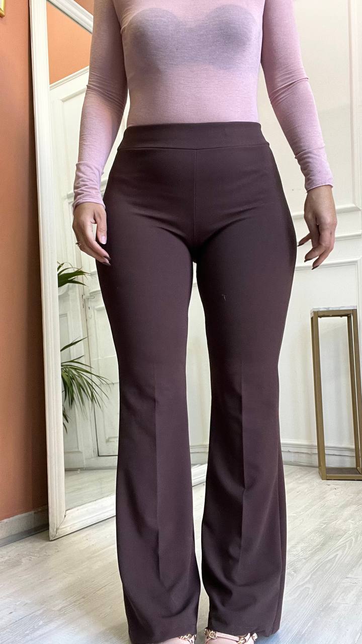 Pantalone A Zampa Marrone