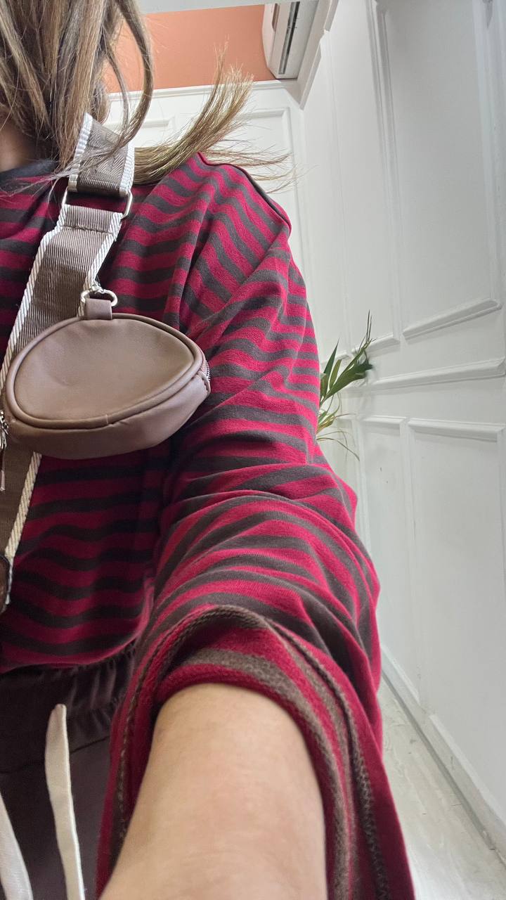 Maglia A Righe Rossa&Marrone