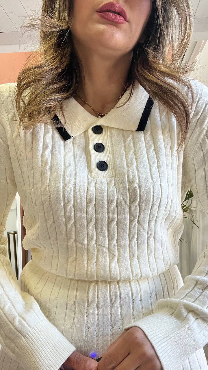 Coordinato Pull&Gonna Bianco