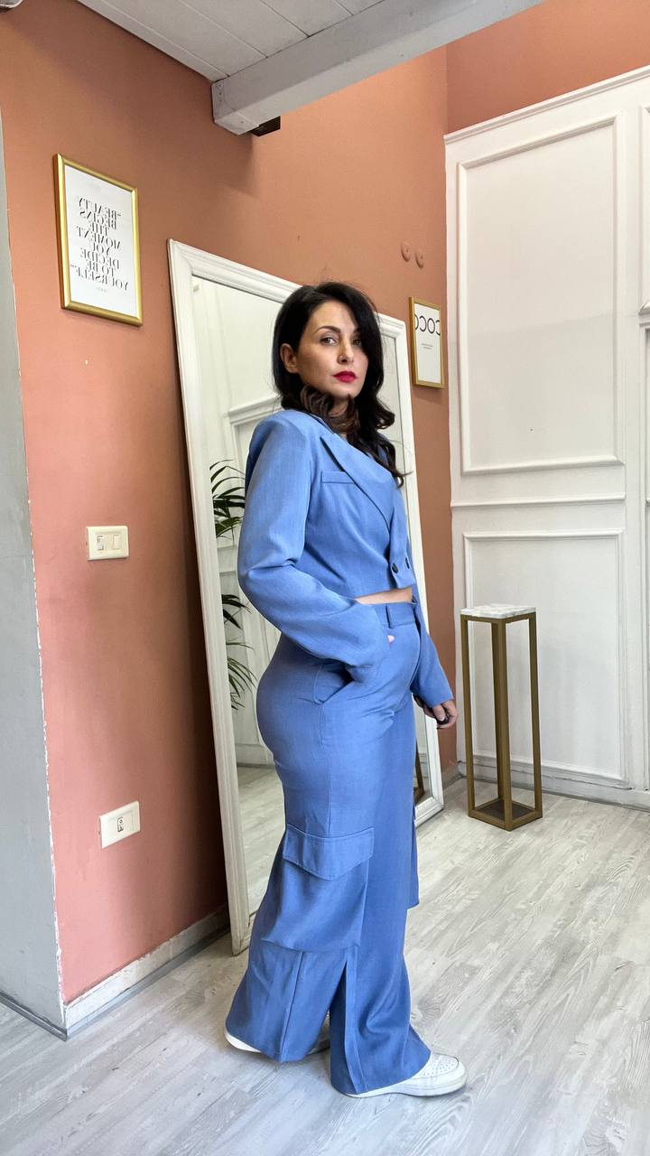 Coordinato Con Pantalone Cargo Polvere