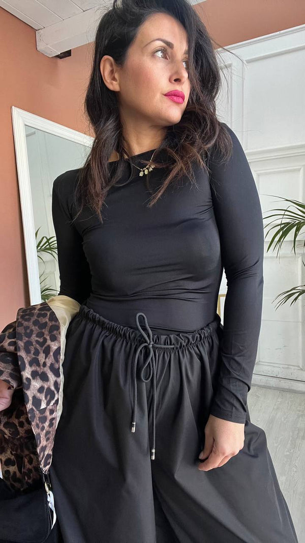 Maglia In Lycra Nera