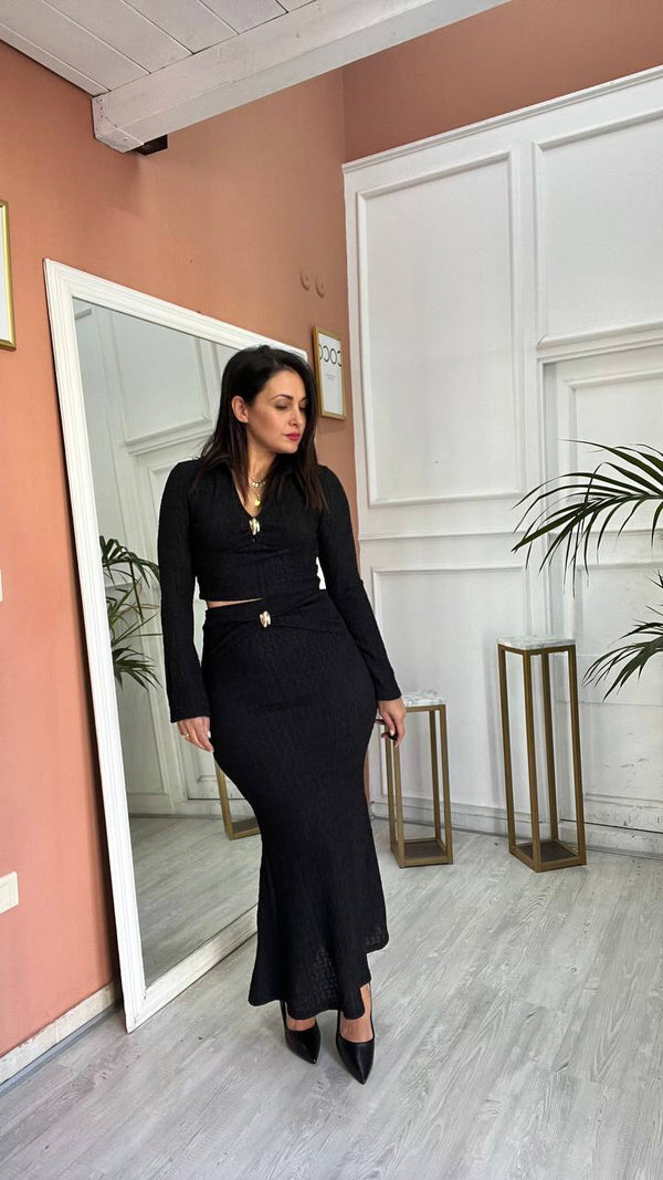 Coordinato Maglia + Gonna Nero