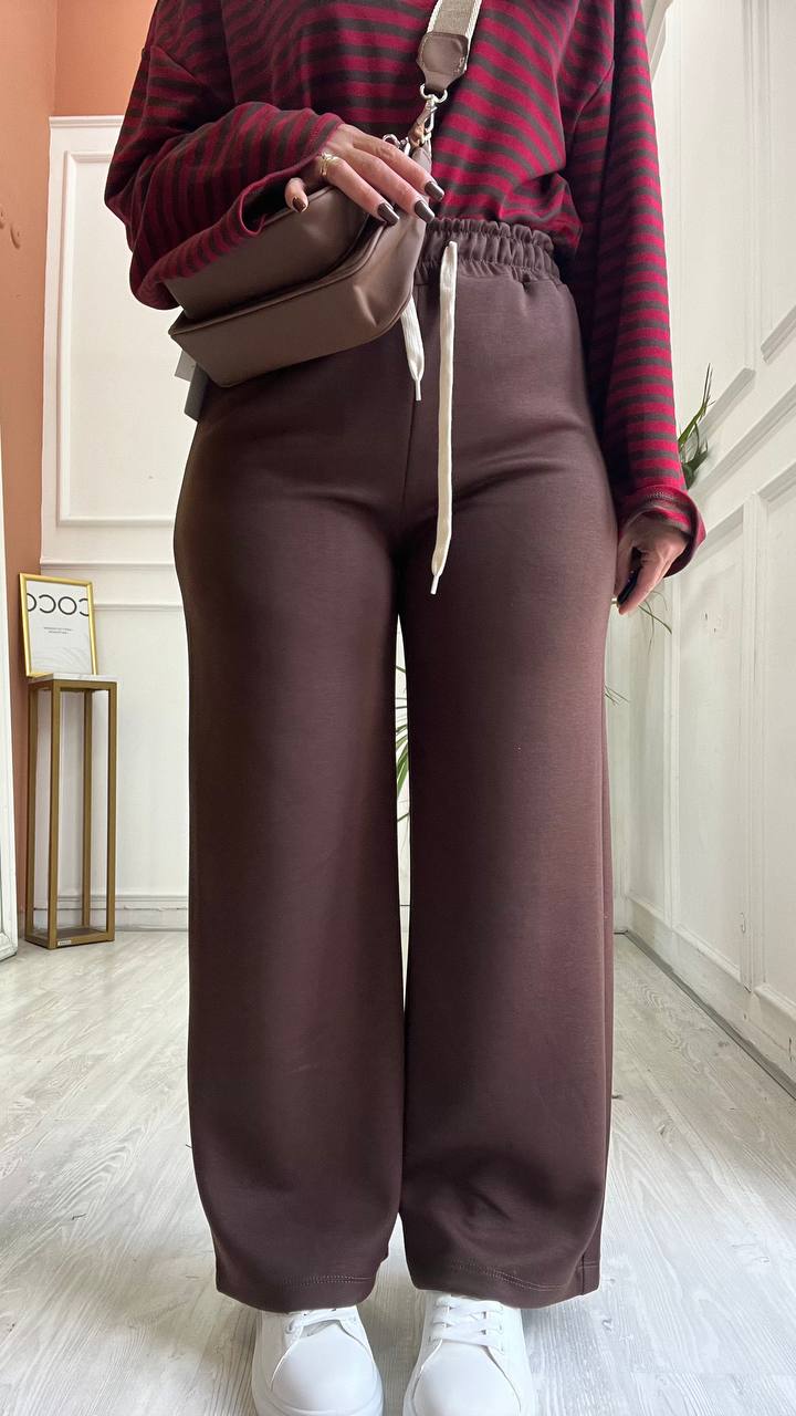 Pantalone Marrone Con Laccio