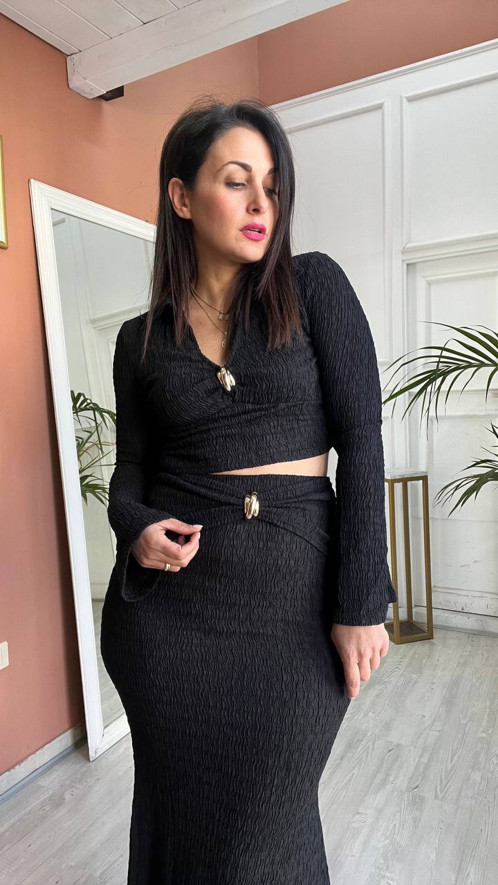 Coordinato Maglia + Gonna Nero
