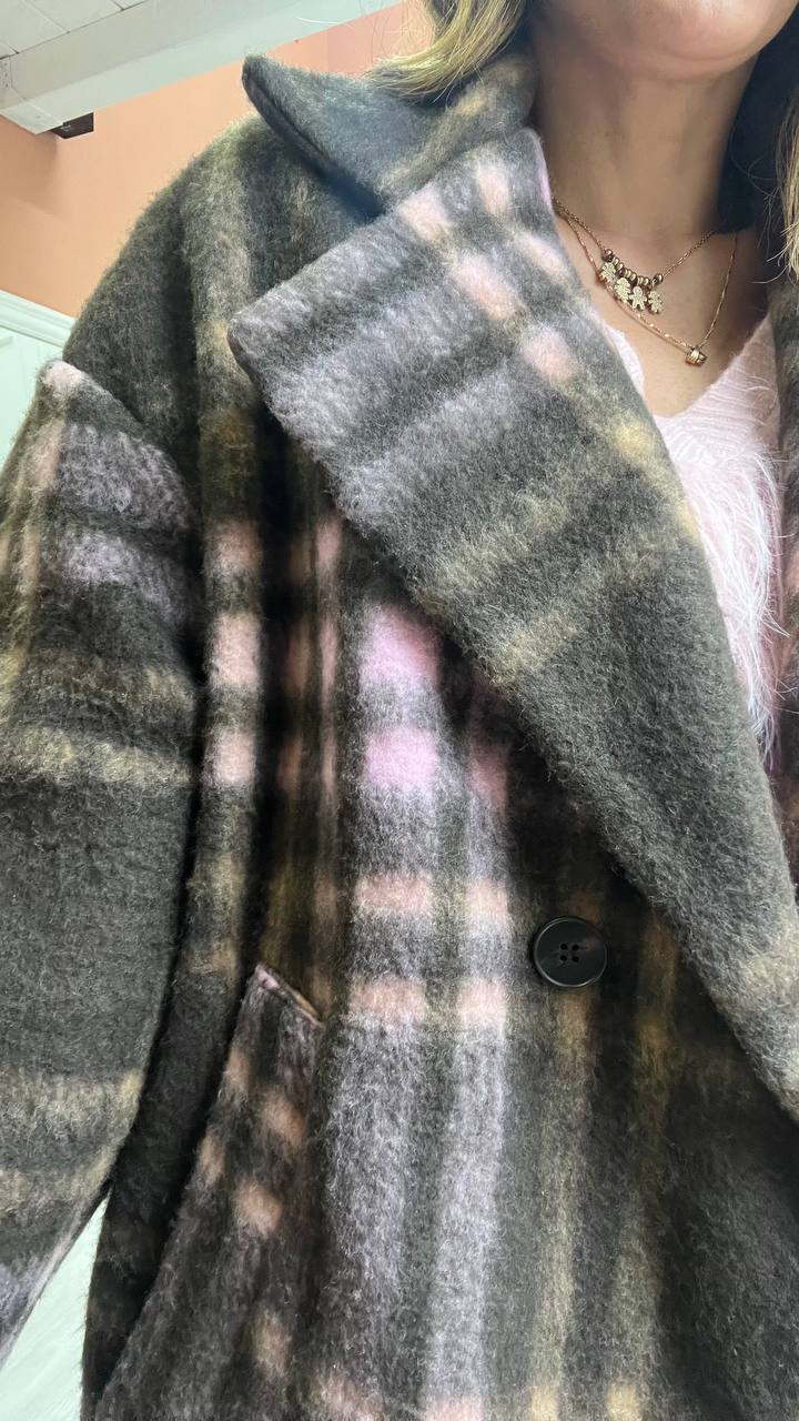 Cappottino A Quadri Rosa&Marrone