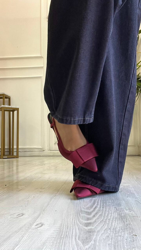 Decollete' Fiocco Bordeaux