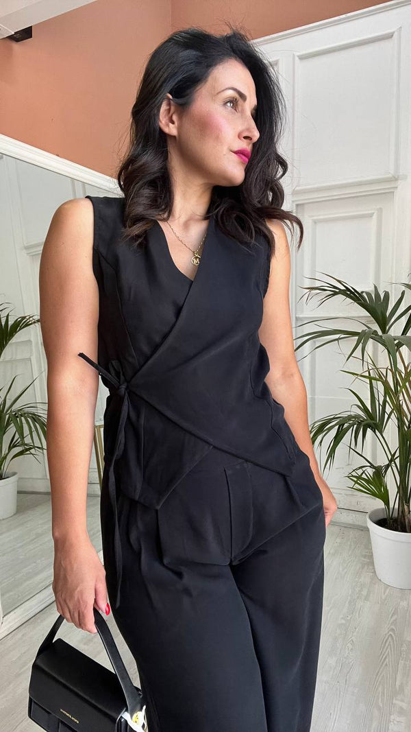 Tailleur Con Gilet Nero