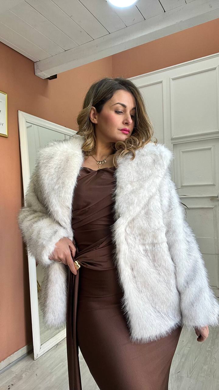 Eco fur bianca