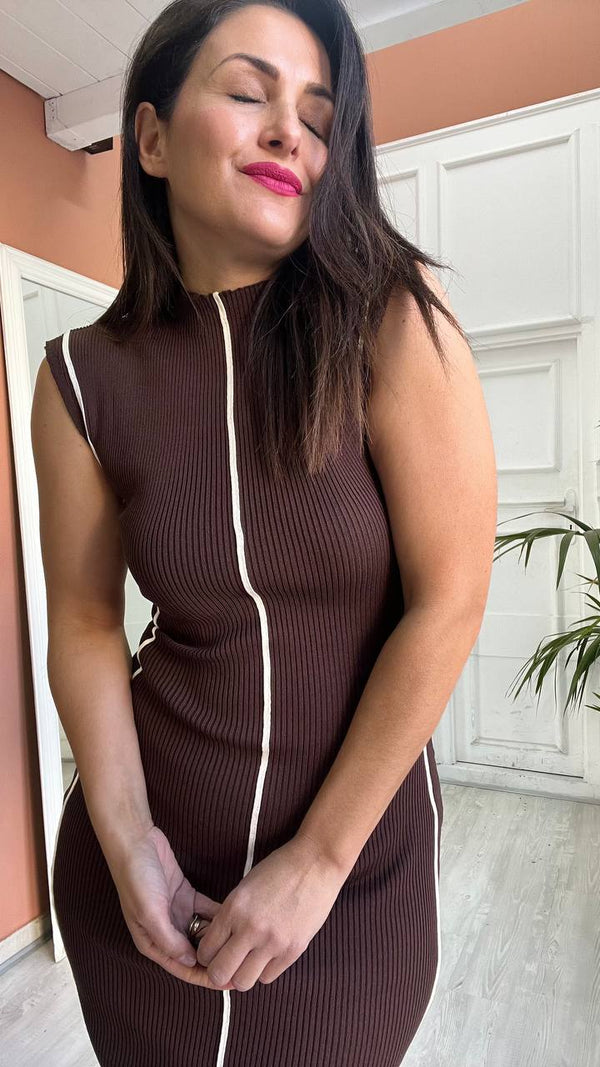 Abito A Costine Marrone