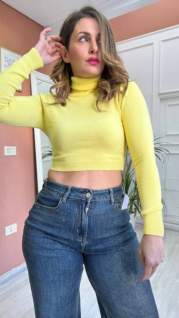 pull collo alto cropt