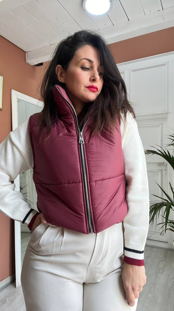 Bomber Smanicato Bordeaux