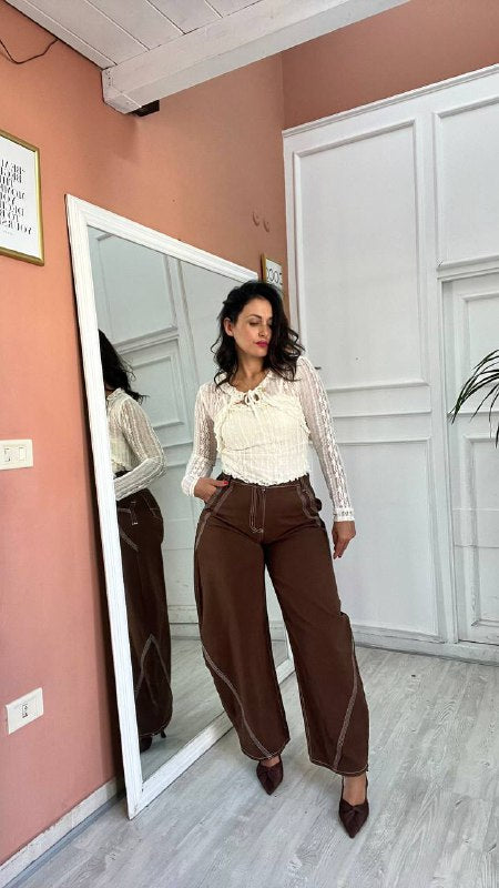 Jeans Balloon Marrone