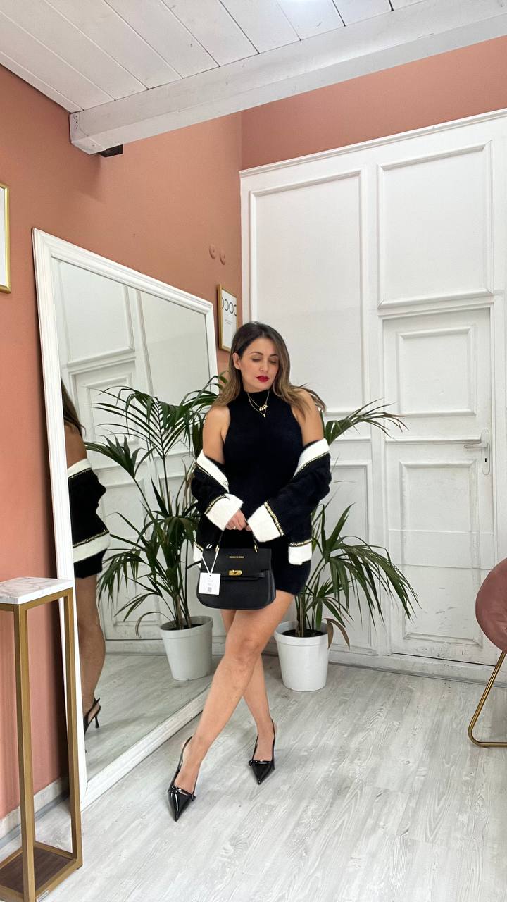 Vestito Nero Peluche