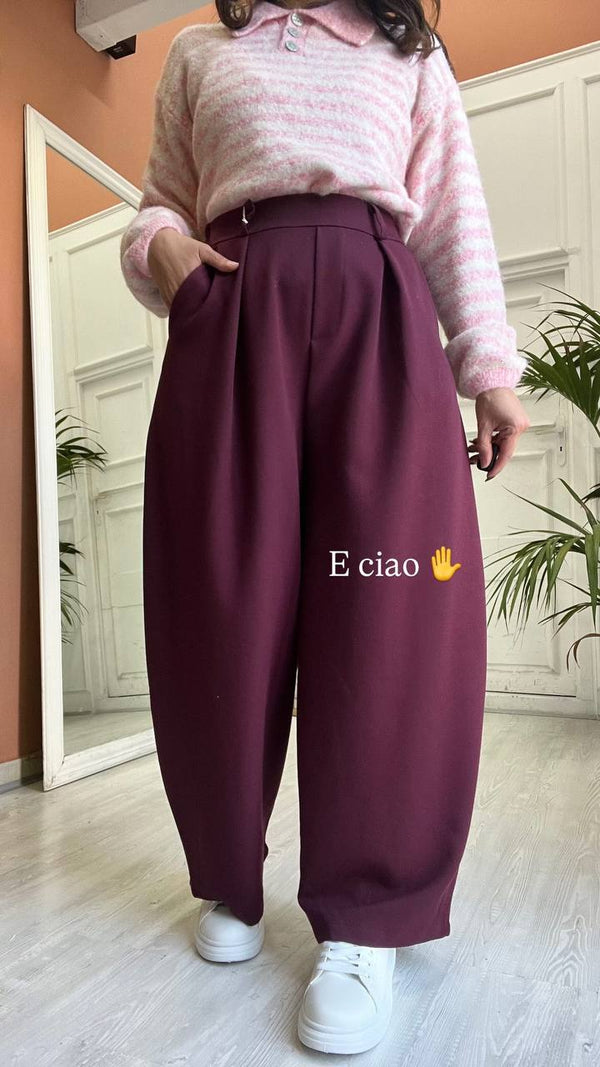 Pantalone Balloon Bordeux