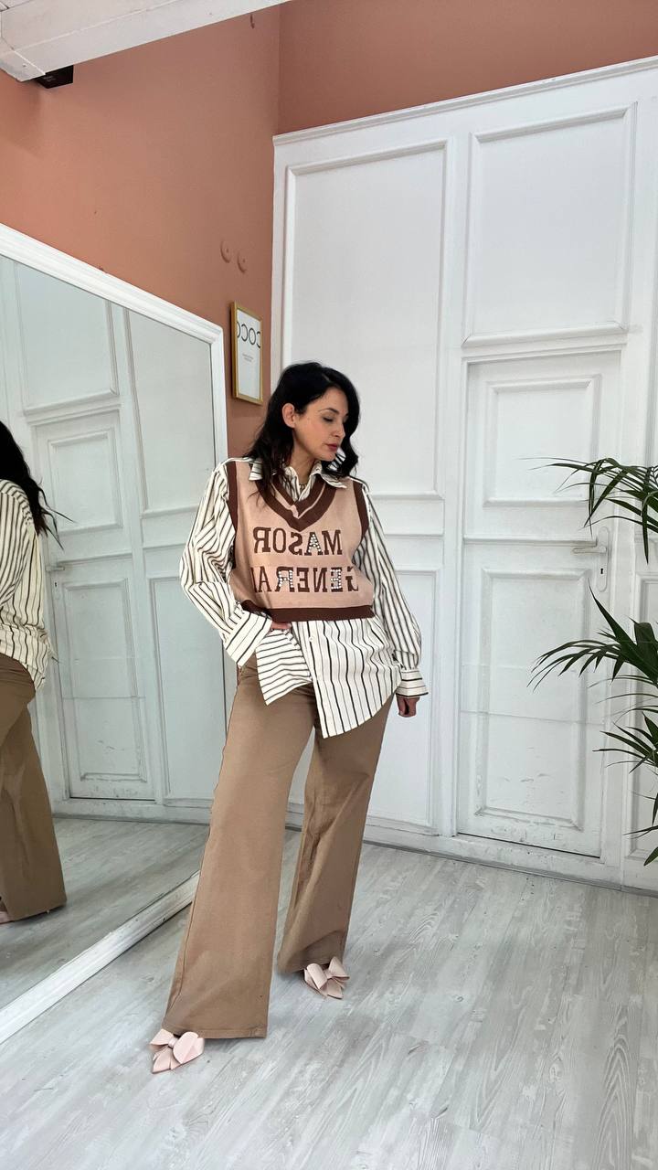 wide leg  Beige