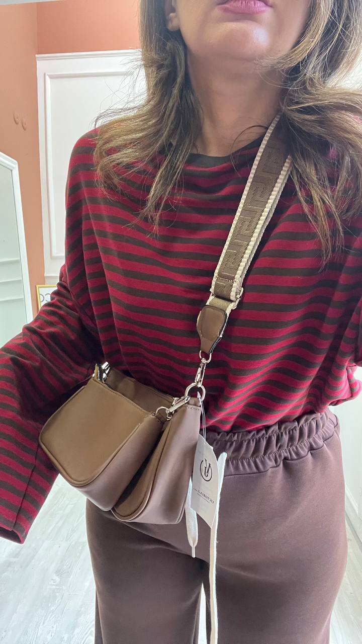 Maglia A Righe Rossa&Marrone