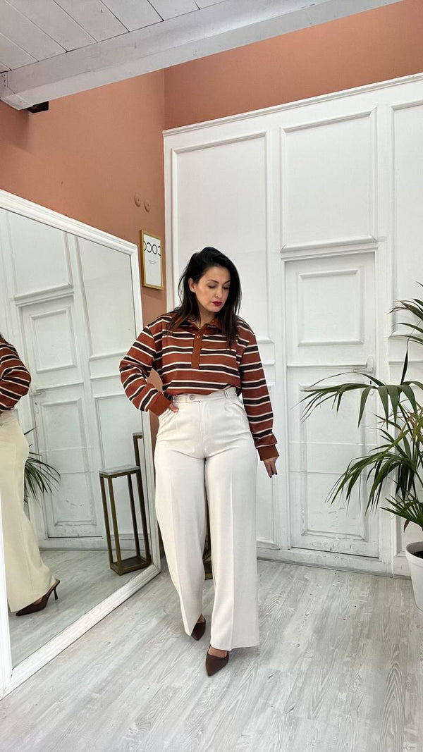 Pantalone  A Palazzo Beige