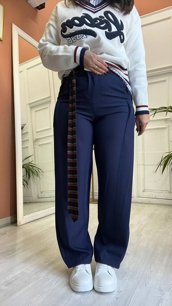 Pantalone Blu + Foulard
