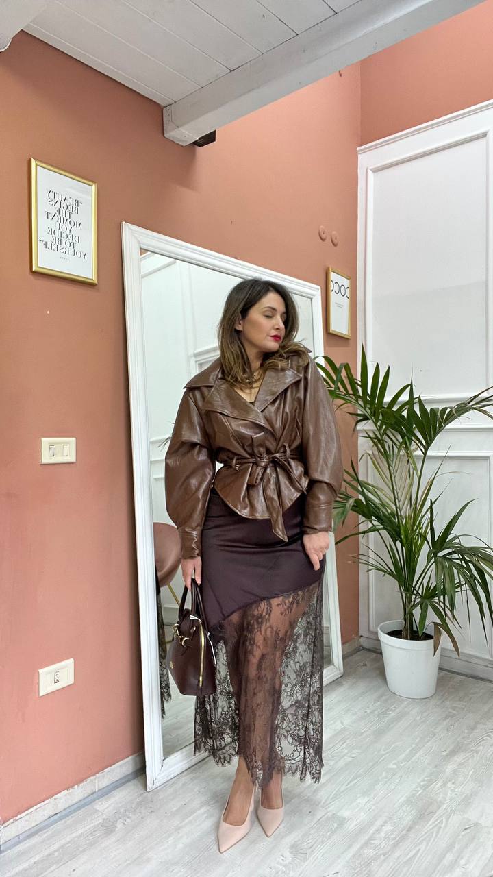 Gonna Marrone Con Pizzo