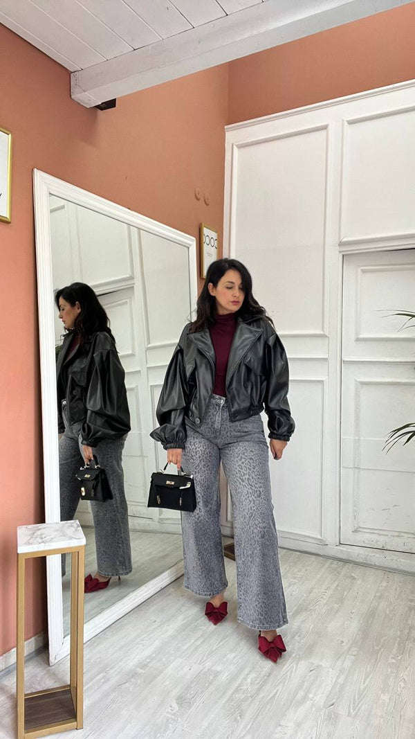 Wide leg  Maculato Grigio