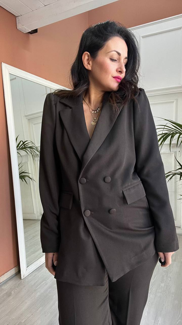 Tailleur Doppio Petto Marrone