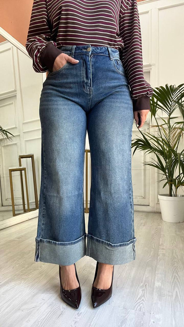 Wide Leg con piega