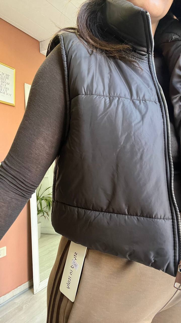 Bomber Smanicato Marrone