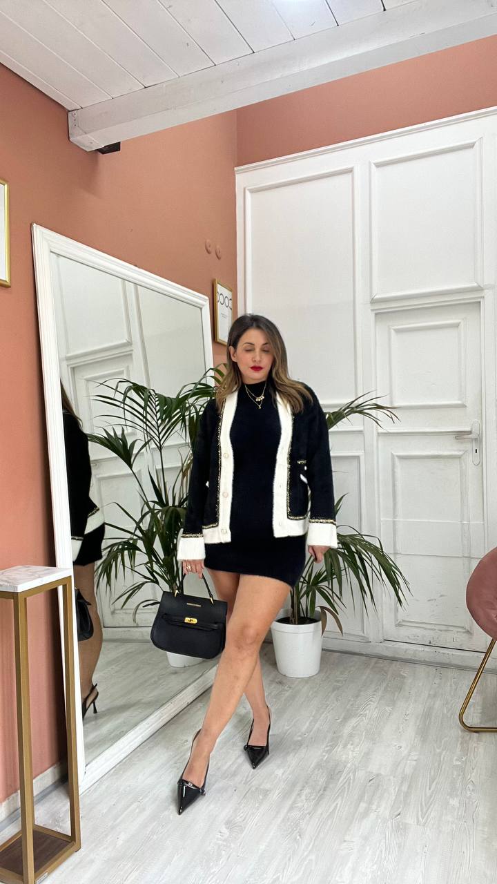 Vestito Nero Peluche