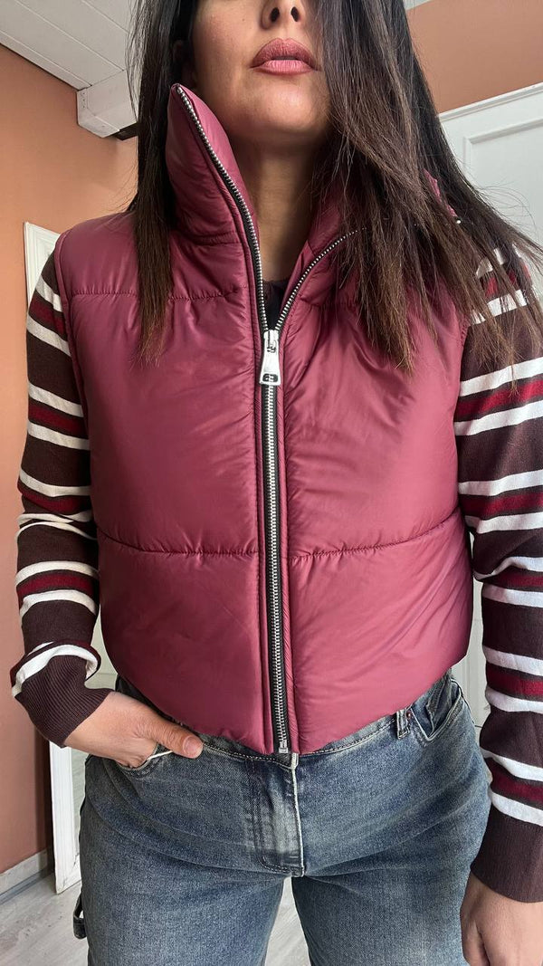 Bomber Smanicato Bordeaux