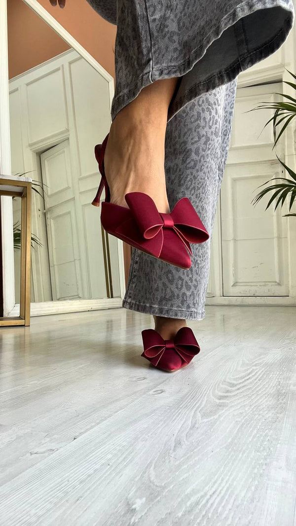 Decollete' Fiocco Bordeaux