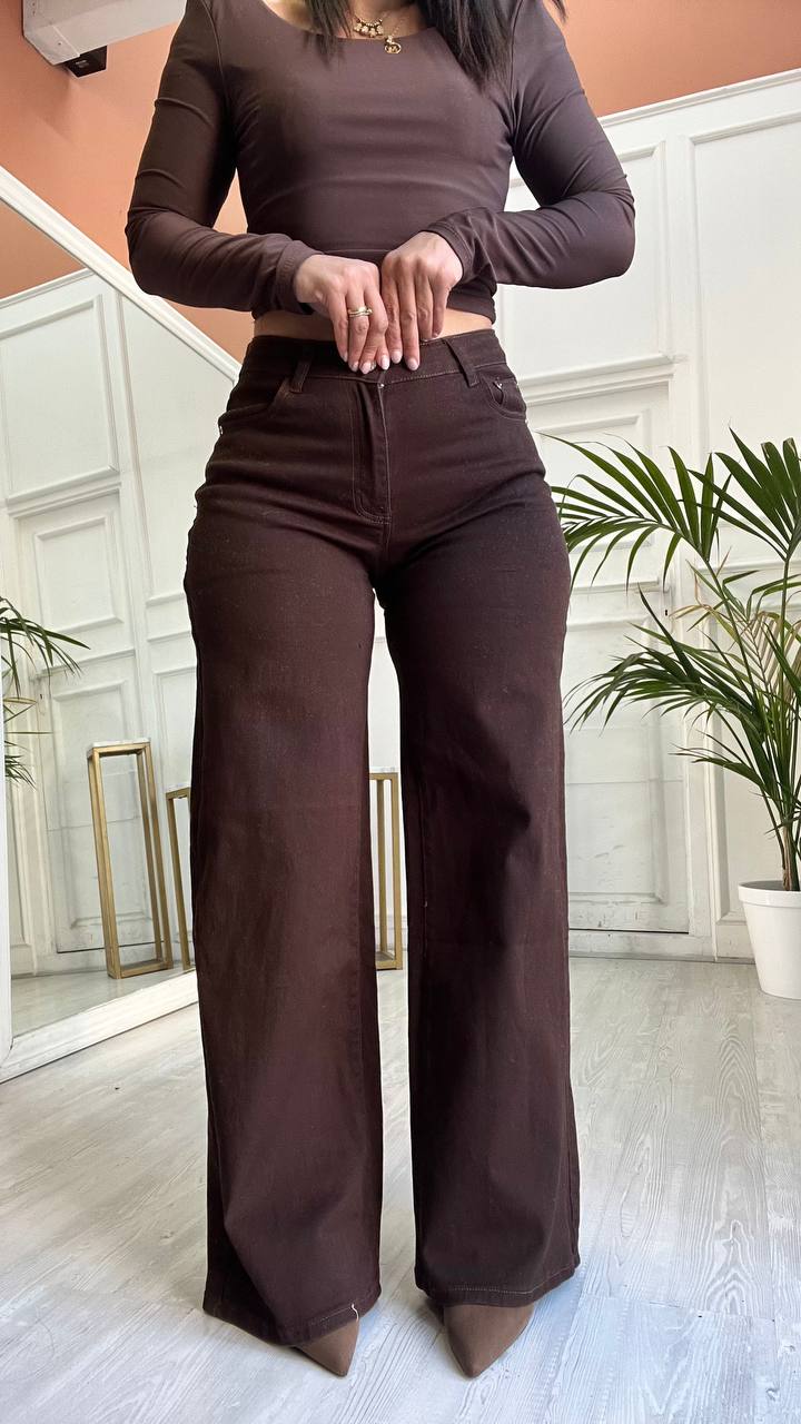 wide leg  Marrone