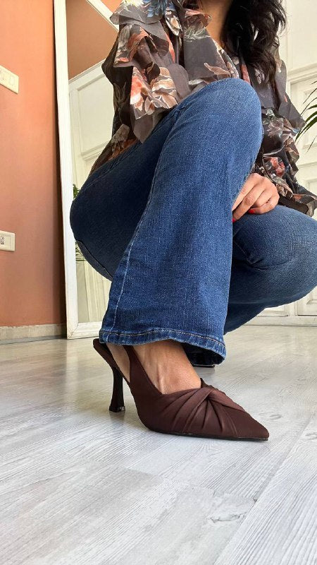 Decollete' Fiocco Marrone