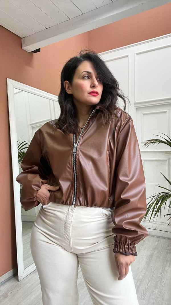 Chiodo Con Zip Cuoio