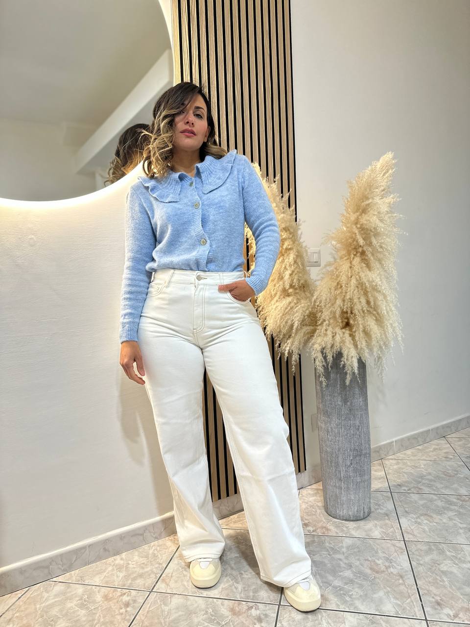 JEANS A PALAZZO WHITE