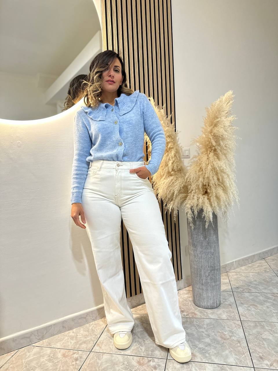 JEANS A PALAZZO WHITE