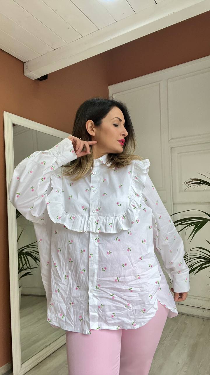 CAMICIA COLLETTONE FIORI