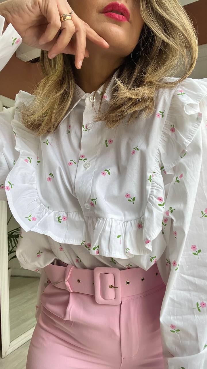 CAMICIA COLLETTONE FIORI