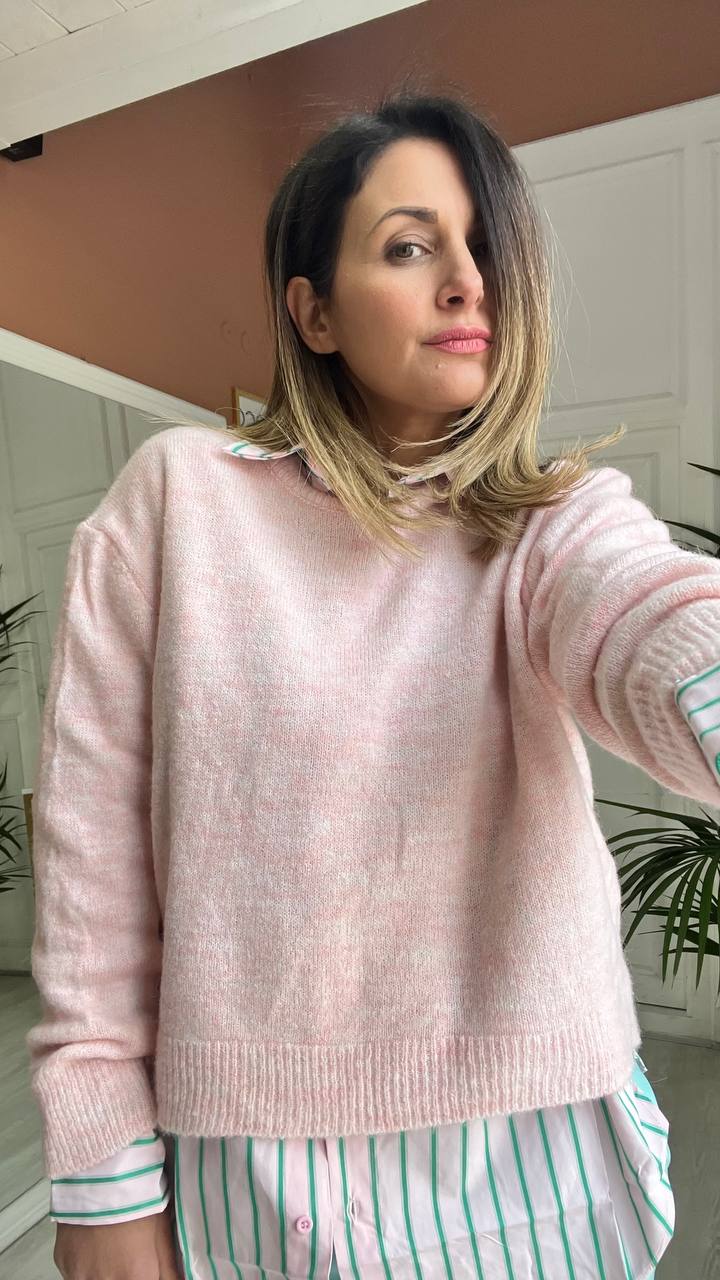 PULL GIROCOLLO ROSA