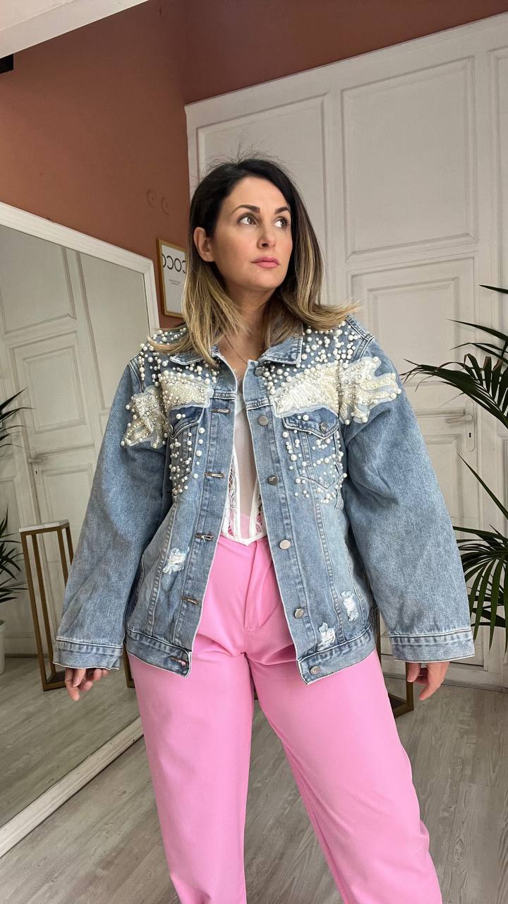 GIUBBINO IN JEANS PERLA