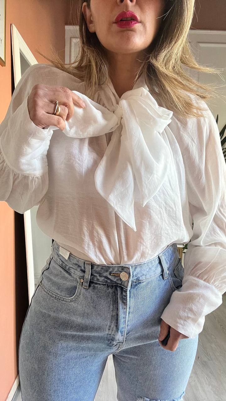 CAMICIA FIOCCO BIANCA