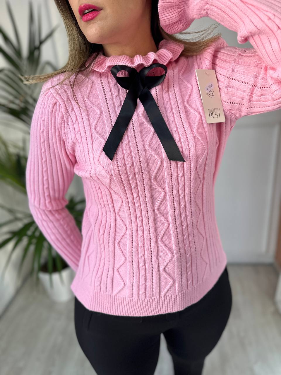 PULL ROSA CON FIOCCO