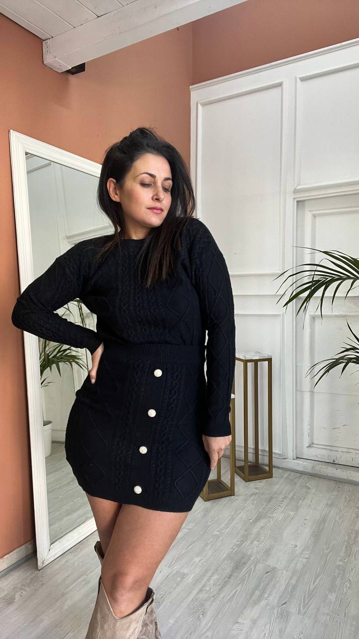 Coordinato Pull&Gonna Nero