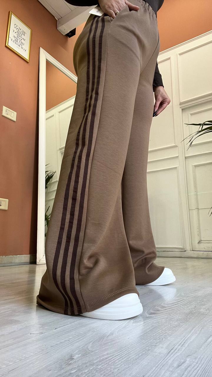 Pantalone tuta Marrone Con Strisce