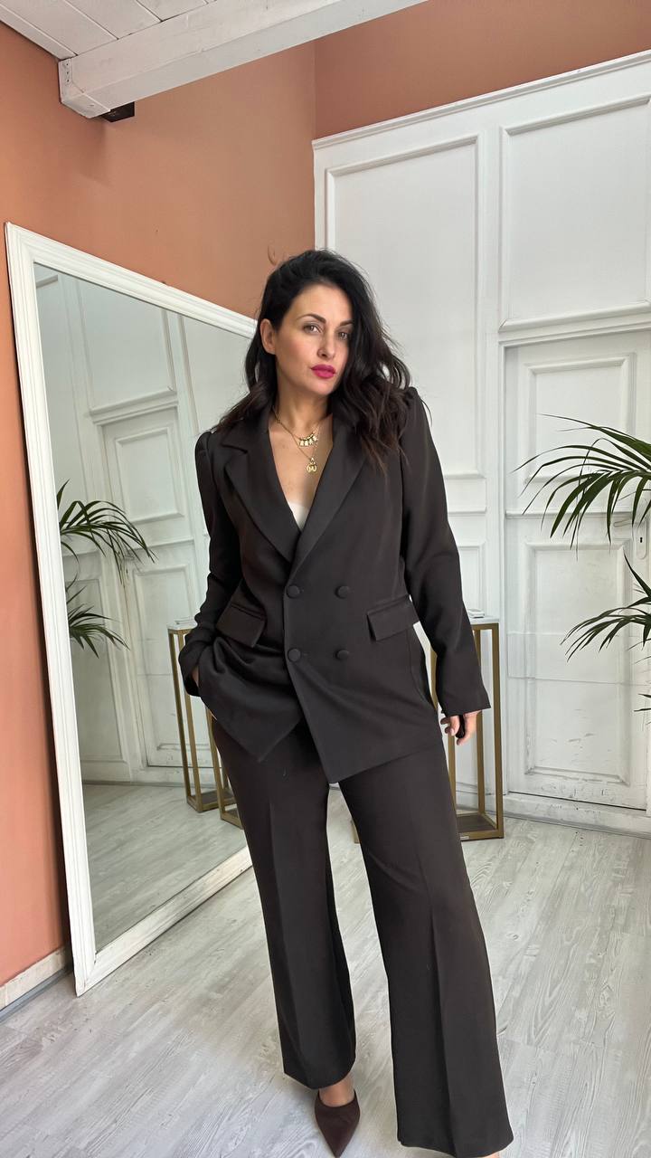 Tailleur Doppio Petto Marrone