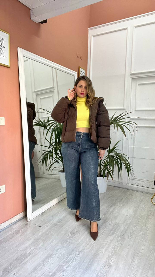 Wide leg Brillantinato