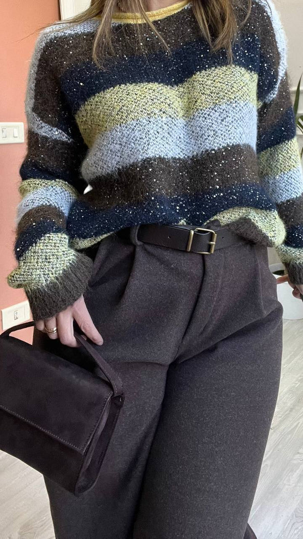 Pull A Righe Marrone&Giallo