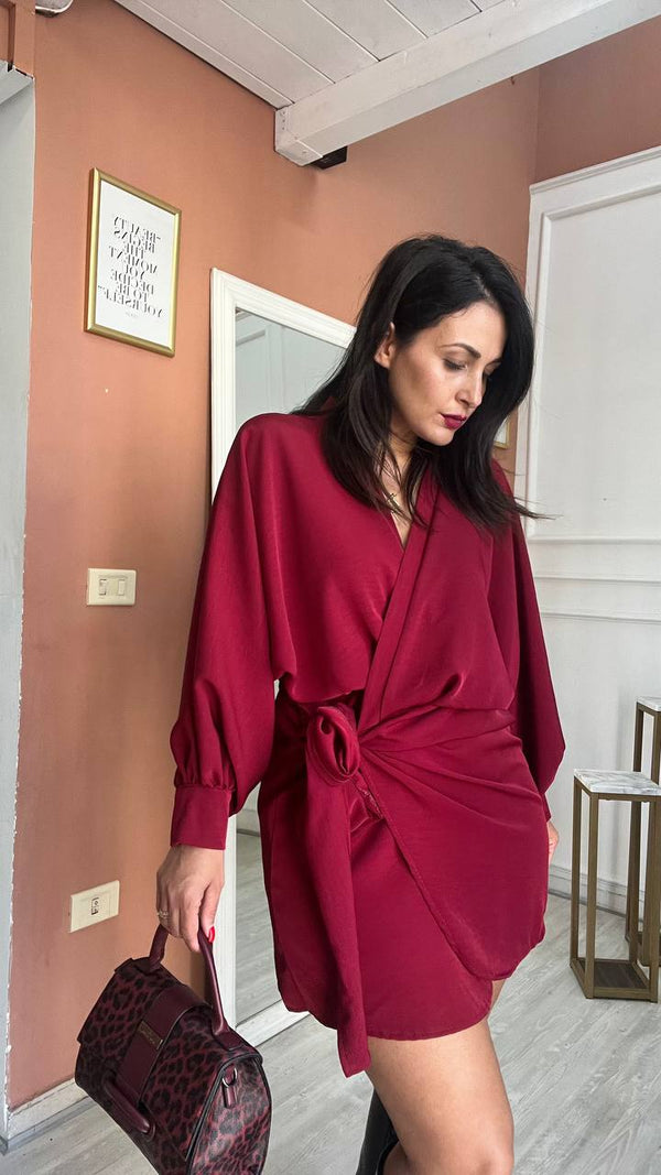 Abito Fiocco Bordeaux