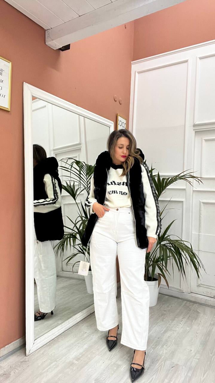 Smanicato Pelliccia Nero