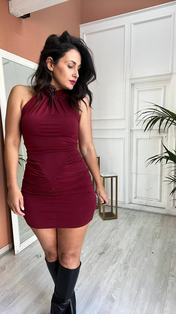 Abito corto Bordeaux